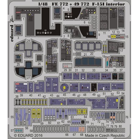 Eduard F-15I interior 1/48 dla GREAT WALL HOBBY