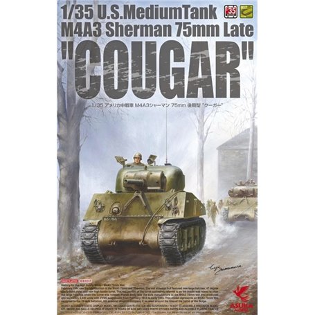 Asuka 35-046 U.S.  M4A3 Sherman 75mm Late "Cougar"