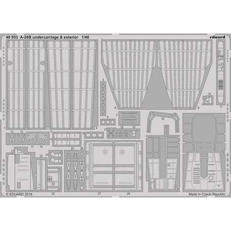 Eduard A-26B undercarriage & exterior 1/48 dla REVELL