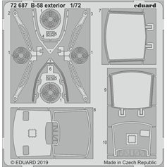 Eduard 1:72 Elementy zewnętrzne do B-58 dla Italeri