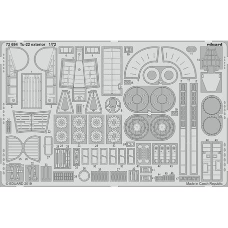 Eduard Tu-22 exterior 1/72 dla TRUMPETER