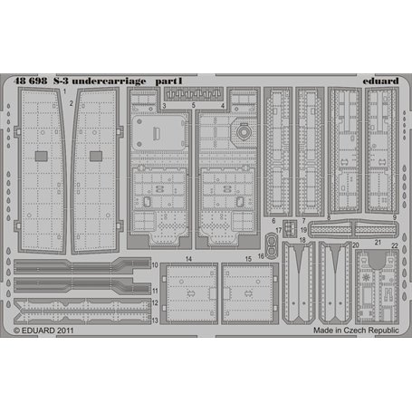 Eduard S-3 undercarriage 1/48 dla ITALERI