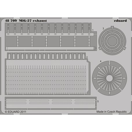 Eduard MiG-27 exhaust 1/48 dla ITALERI