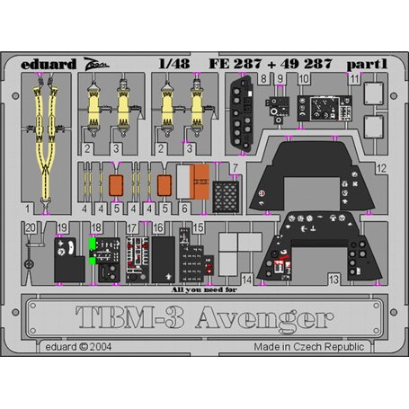 Eduard TBM-3 1/48 dla ACCURATE MINIATURES