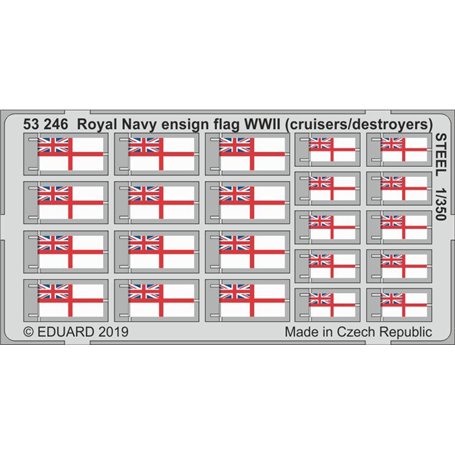 Eduard Royal Navy ensign flag WWII (cruisers/destroyers) STEEL 1/350 