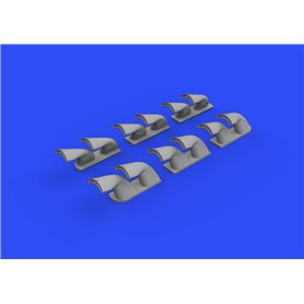 Eduard P-40 exhaust stacks fishtail 1/32 dla HASEGAWA