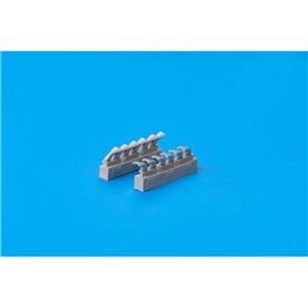 Eduard P-40 exhaust stacks fishtail 1/32 dla HASEGAWA
