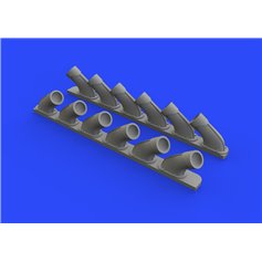 Eduard 1:48 Exhausts for Supermarine Spitfire Mk.XIV - Airfix 