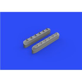 Eduard P-51D exhaust stacks w/ fairing 1/48 dla EDUARD