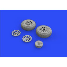 Eduard P-51D wheels diamond tread 1/48 dla EDUARD