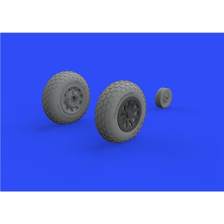 Eduard P-51D wheels oval tread 1/48 dla EDUARD