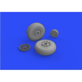 Eduard P-51D wheels oval tread 1/48 dla EDUARD