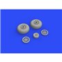 Eduard P-51D wheels block tread 1/48 dla EDUARD