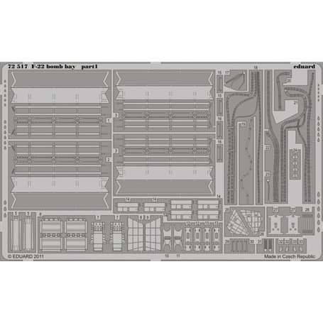 Eduard F-22 bomb bay 1/72 dla FUJIMI