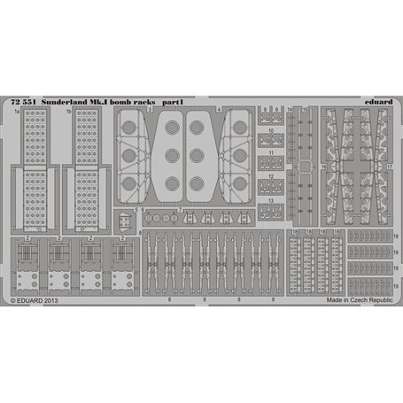 Eduard Sunderland Mk.I bomb racks 1/72 dla ITALERI