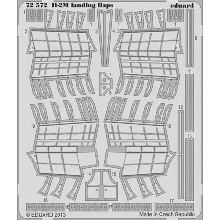 Eduard Il-2M landing flaps 1/72 dla ACADEMY