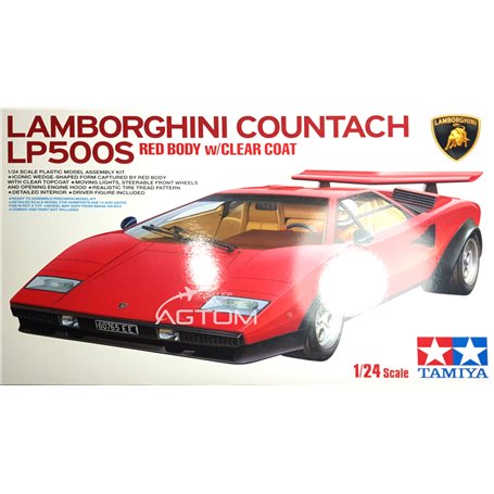 Tamiya 1:24 Lamborghini Countach LP500S - RED BODY W/CLEAR COAT