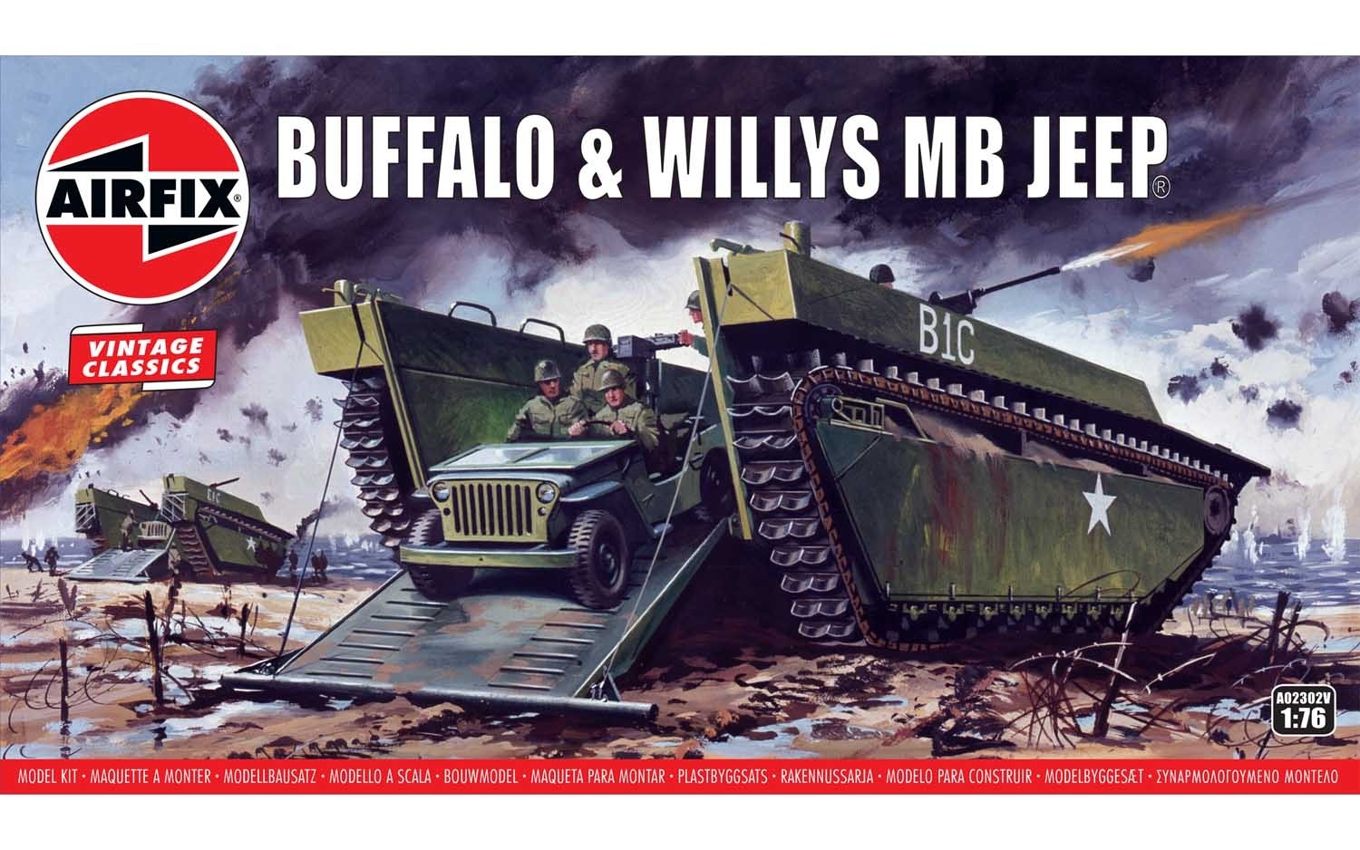 Jobtilbud George Stevenson ser godt ud Airfix VINTAGE CLASSICS 1:76 Buffalo Amphibian LVT + Willys MB Jeep - Skala  1:76 - Pojazdy wojskowe i działa - Modele do sklejania - Sklep Modelarski  Agtom