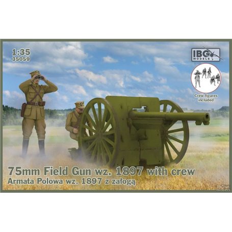IBG 35059 75mm Field gun wz.1897 w/Polish Art. Fig