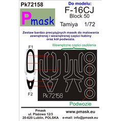 Pmask 1:72 Masks for F-16CJ Block 50 - Tamiya 