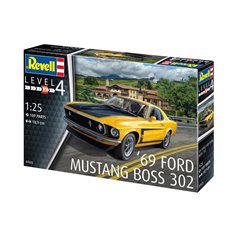 Revell 1:25 Ford 1969 Boss Mustang 302 - MODEL SET - w/paints 