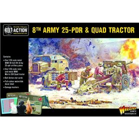8th Army 25 Pounder Light Artillery, Quad & Limber