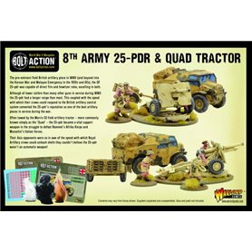 8th Army 25 Pounder Light Artillery, Quad & Limber