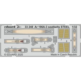 Eduard Ar 196A-3 seatbelts STEEL 1/32