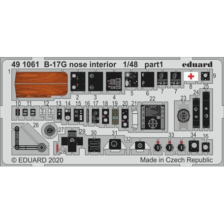 Eduard B-17G nose interior 1/48