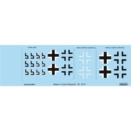 Eduard Fw 190A-8 national insignia 1/72