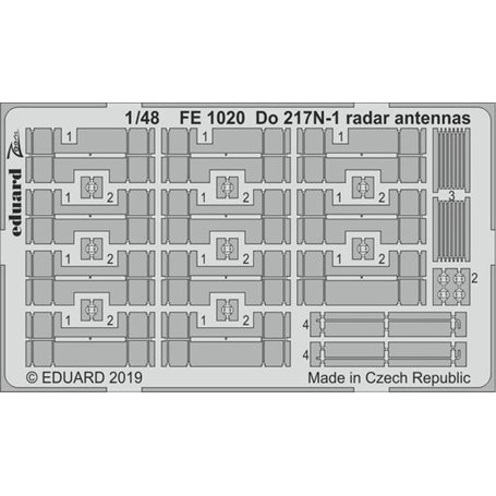 Eduard Do 217N-1 radar antennas 1/48 dla ICM