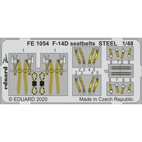 Eduard F-14D seatbelts STEEL 1/48