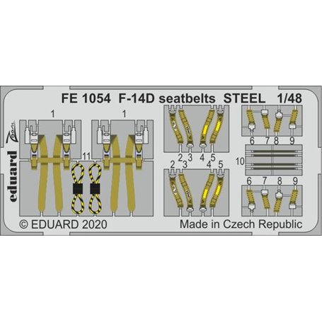 Eduard F-14D seatbelts STEEL 1/48