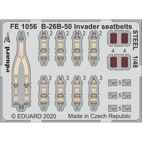 Eduard B-26B-50 Invader seatbelts STEEL 1/48