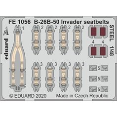 Eduard ZOOM 1:48 Seatbelts STEEL for B-26 B-50 Invader - ICM 