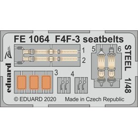 Eduard F4F-3 seatbelts STEEL 1/48