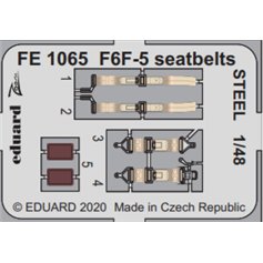 Eduard ZOOM 1:48 Seatbelts STEEL for Grumman F6F-5 - Eduard 