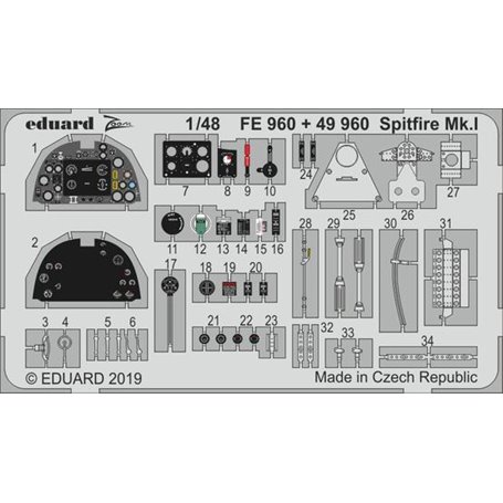 Eduard Spitfire Mk.I 1/48 dla TAMIYA