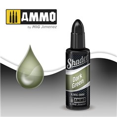 Ammo of Mig SHADER Farba cieniująca - DARK GREEN