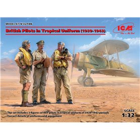 ICM 32106 British Pilots in tropical uniform 1933-43