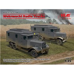 ICM 1:35 WEHRMACHT RADIO TRUCKS - Henschel 33D1 Kfz.72 + Krupp L3H163 Kfz.62