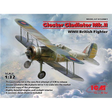 ICM 32041 Gloster Gladiator Mk II WWII British Fighter