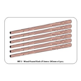 ABER WR5 Pręty drewniane 0.5mm x 245mm - 6szt.