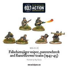 Bolt Action Fallschirmjager Panzerschrek, sniper and flamethrower teams 