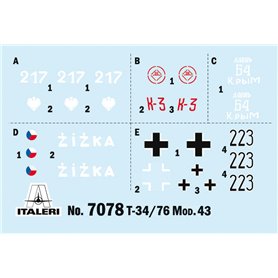 Italeri 7078 1/72 T34/76 Model 1943
