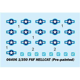 Trumpeter 1:350 Grumman F6F Hellcat - 4szt.