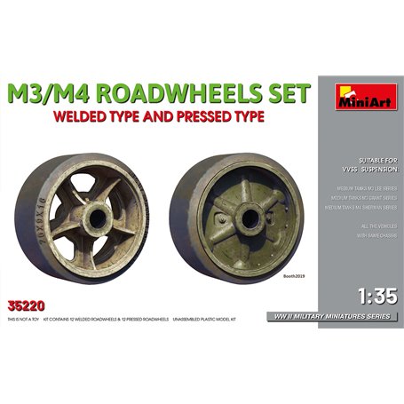 Mini Art 35220 M3/M4 Roadwheels set welded/pressed