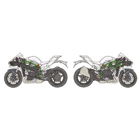 Tamiya 14136 1/12 Kawasaki Ninja H2 Carbon
