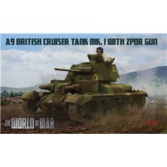 IBG 1:72 THE WORLD AR WAR - NUMER 11 w/A9 BRITISH CRUISER TANK MK.I WITH ZPDR GUN model kit