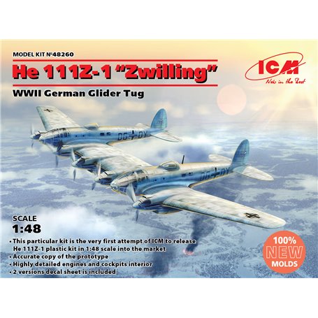 ICM 48260 He 111Z Zwilling WWII German Gilder